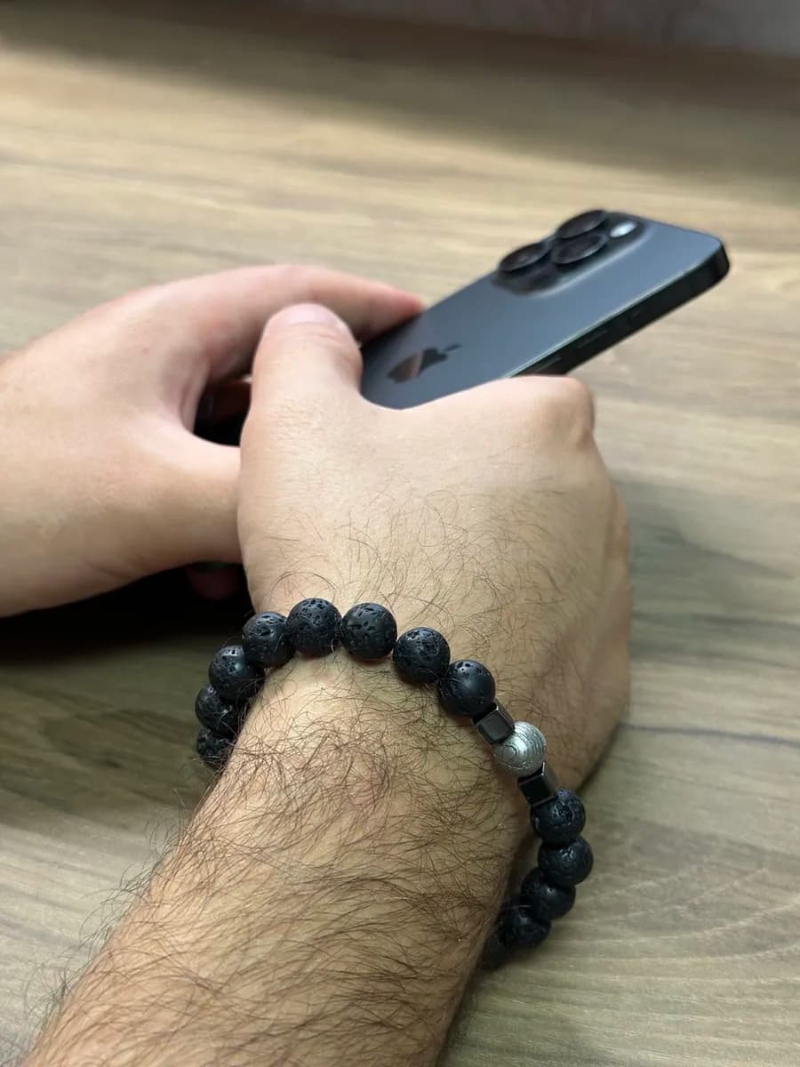 "Star Mage" Bracelet with Aletai Meteorite and Dzi Bead