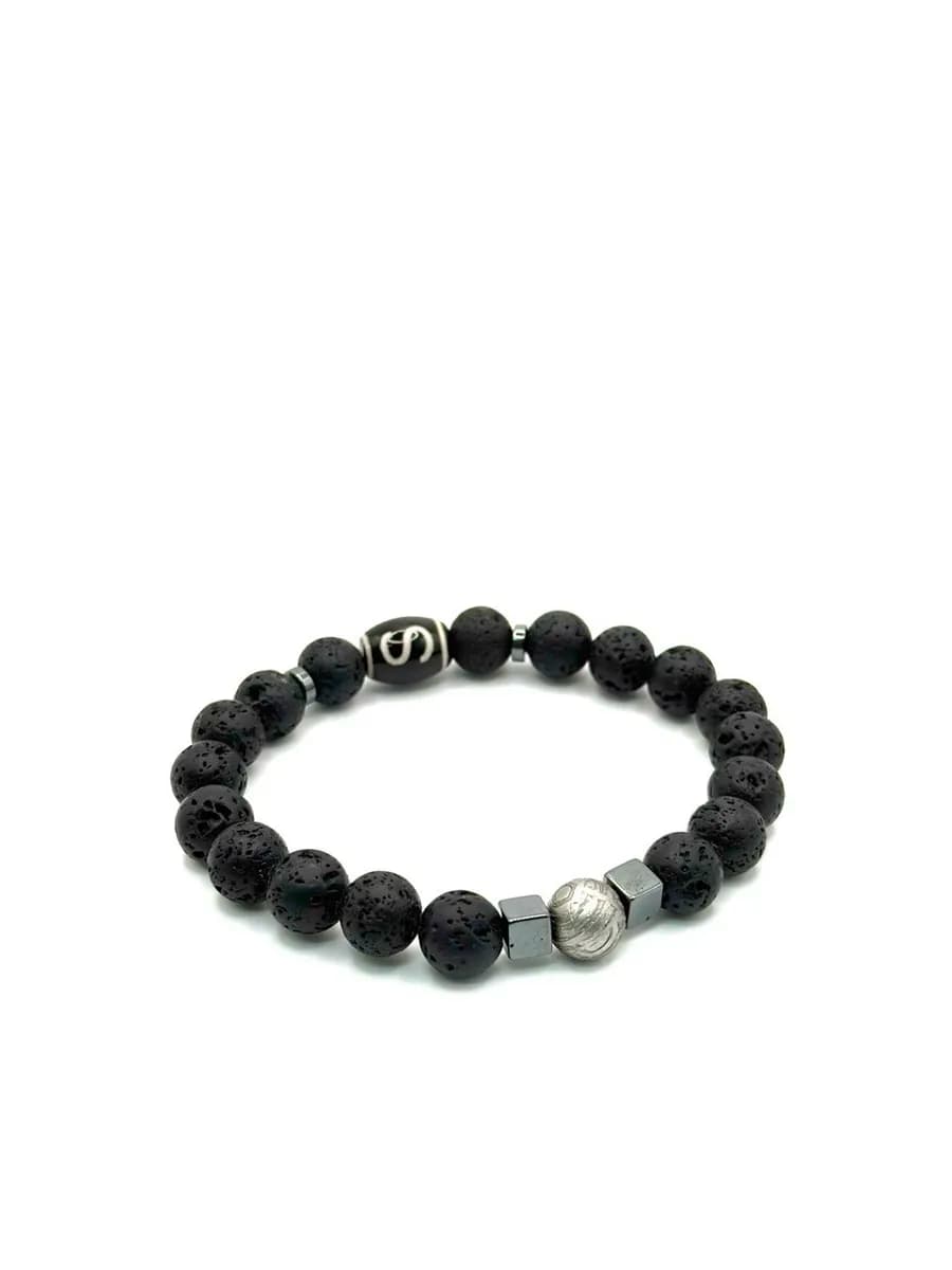 "Star Mage" Bracelet with Aletai Meteorite and Dzi Bead — photo 4