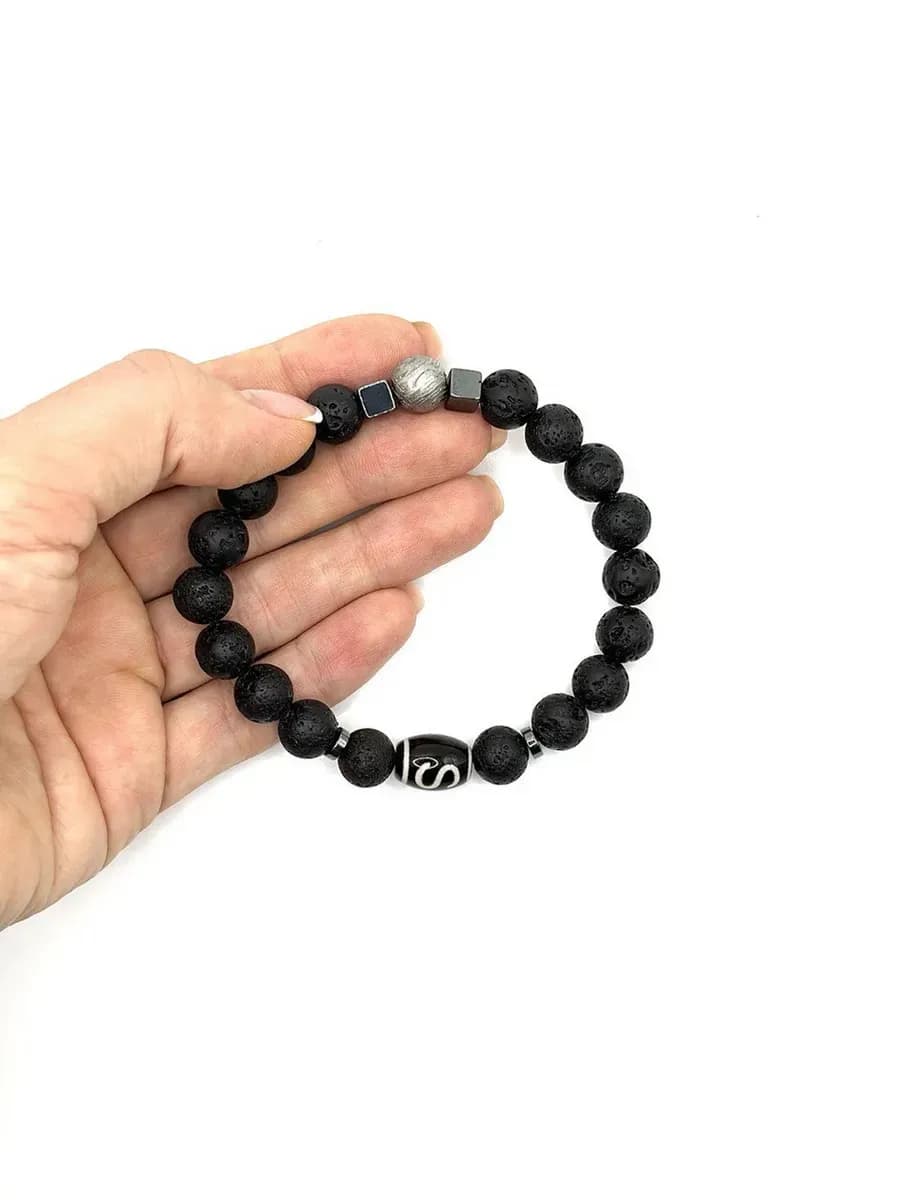 "Star Mage" Bracelet with Aletai Meteorite and Dzi Bead — photo 16