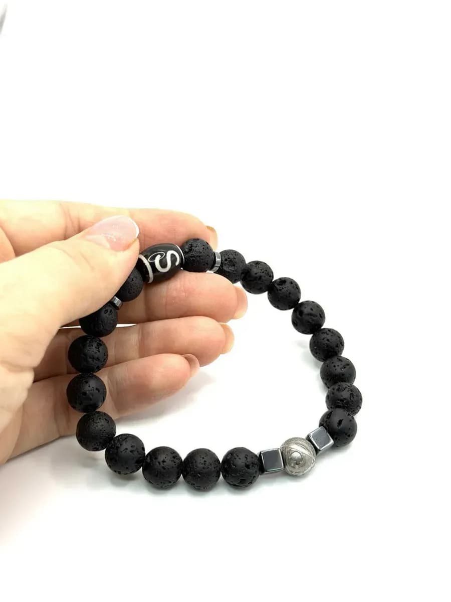 "Star Mage" Bracelet with Aletai Meteorite and Dzi Bead — photo 19