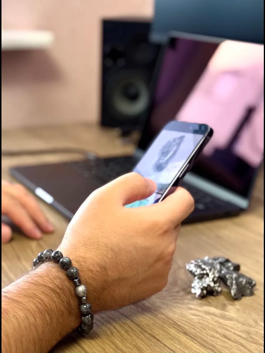 "Architect of Reality" Bracelet with Meteorite and Labradorite — photo 4