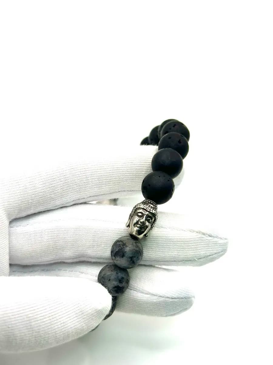 Natural Stone Bracelet with Meteorite — photo 3