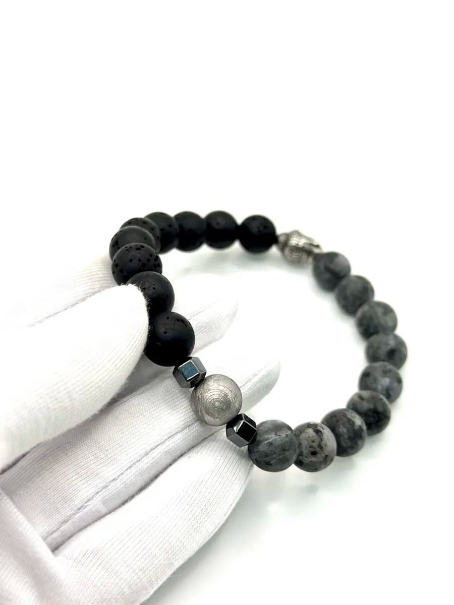 Natural Stone Bracelet with Meteorite — photo 4