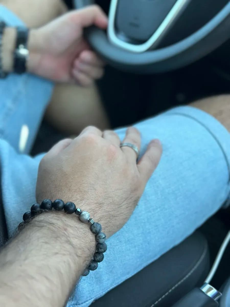 Natural Stone Bracelet with Meteorite — photo 5
